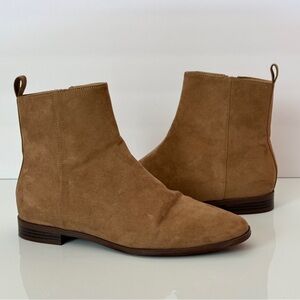 H&M Tan Suede Ankle Boots Size 8